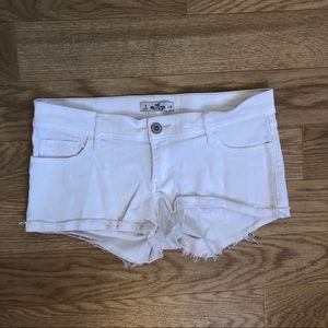 Hollister White Jean Shorts